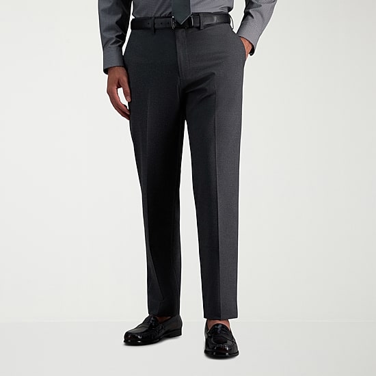 Haggar JMH Flannel Mens Straight Fit Dress Flat Front Pant