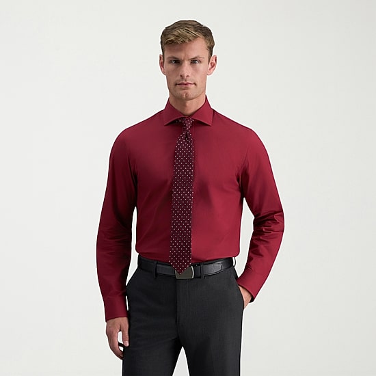 Haggar Premium Comfort Mens Slim Fit Long Sleeve Dress Shirt