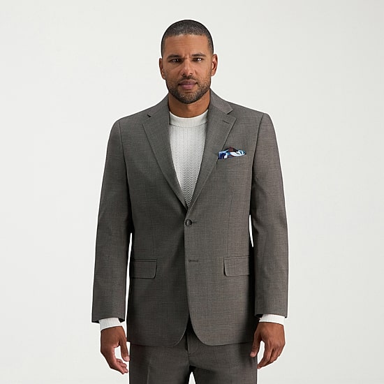 Haggar JMH Mens Classic Fit Plaid Suit Jacket