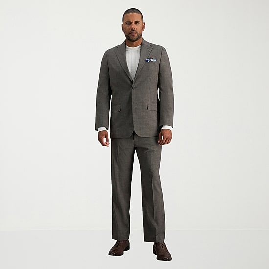 Haggar JMH Mens Classic Fit Plaid Suit Jacket
