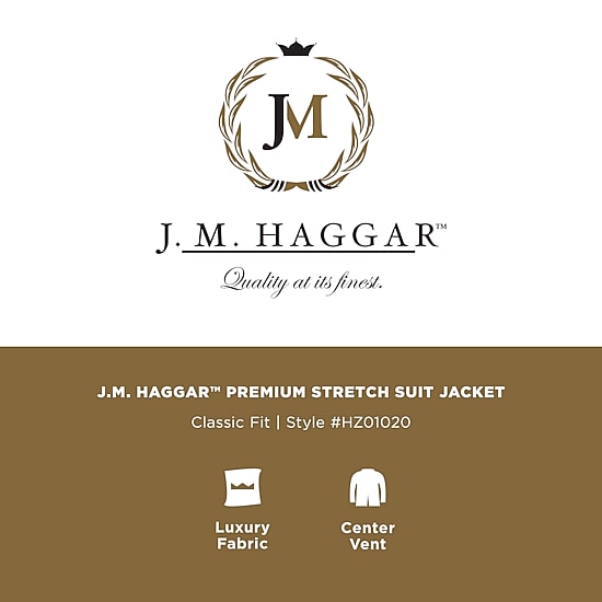 Haggar JMH Mens Classic Fit Plaid Suit Jacket