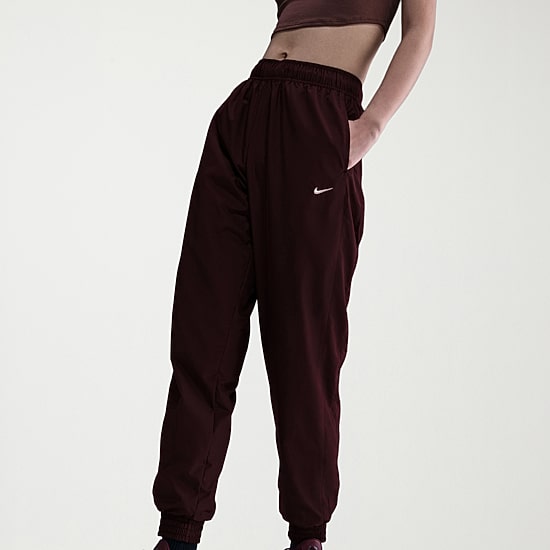 Nike Womens Drawstring Waist Lightweight Cinched Mid Rise Loose Fit Active Jogger Pant