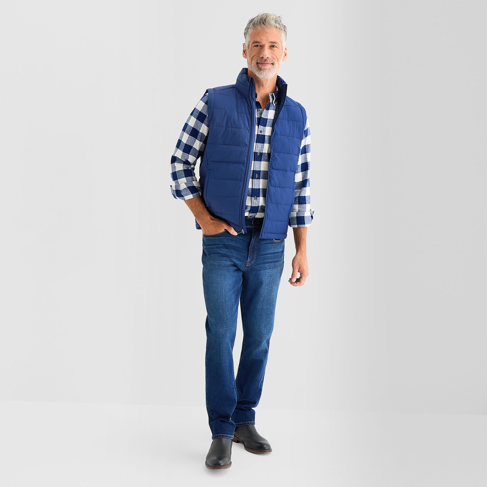 St. John's Bay Mens Packable Midweight Puffer Vest