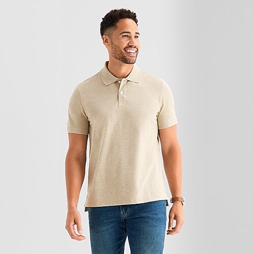 St. John's Bay Premium Stretch Mens Classic Fit Short Sleeve Polo Shirt, Xx-large, Beige