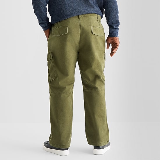 mutual weave Mens Relaxed Fit Big and Tall Cargo Pant