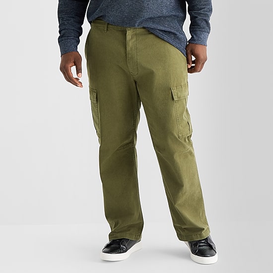 mutual weave Mens Relaxed Fit Big and Tall Cargo Pant