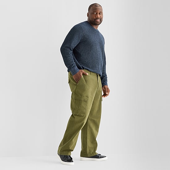 mutual weave Mens Relaxed Fit Big and Tall Cargo Pant