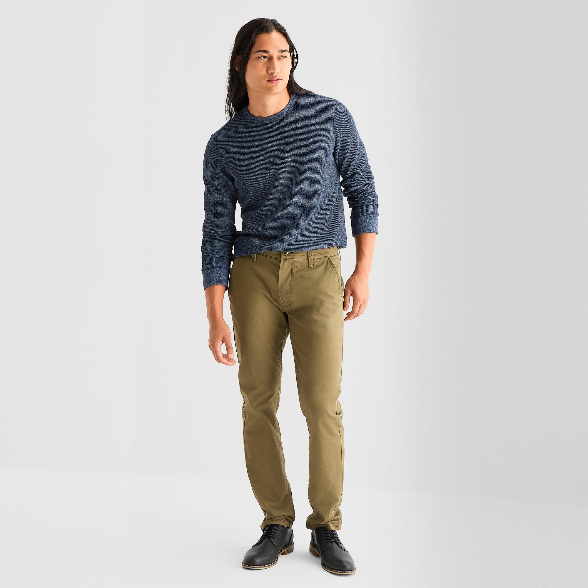 mutual weave Mens Crew Neck Long Sleeve Regular Fit Thermal Top