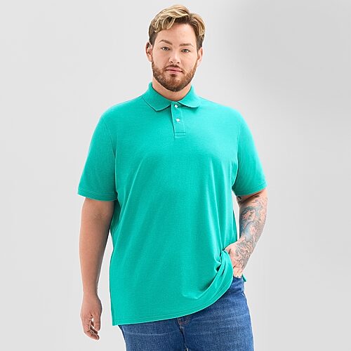 St. John's Bay Premium Stretch Big and Tall Mens Classic Fit Short Sleeve Polo Shirt, 3x-large, Blue