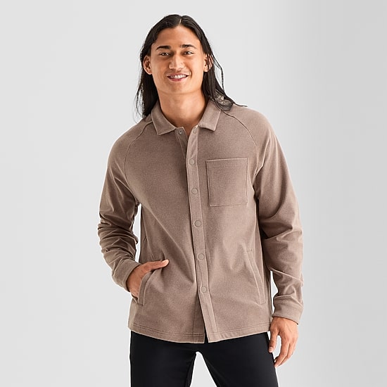 Stylus Raglan Knit Mens Shirt Jacket
