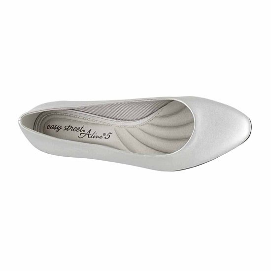 Easy Street Prim Womens Pointed Closed Toe Block Heel Pumps