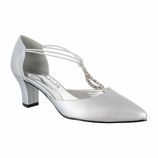 Easy Street Moonlight Womens Pointed Closed Toe Cone Heel Pumps