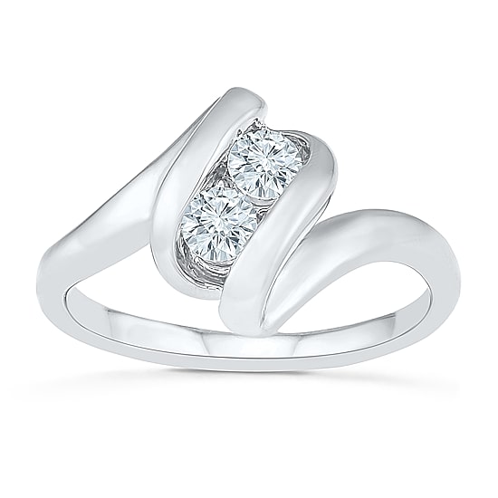 Womens 1/3 CT. T.W. Natural White Diamond 10K Gold Cocktail Ring