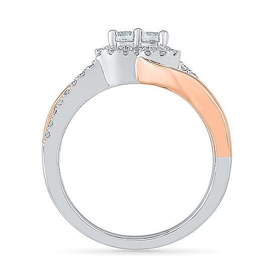 Womens 2MM 1/2 CT. T.W. Natural White Diamond 10K Gold Band