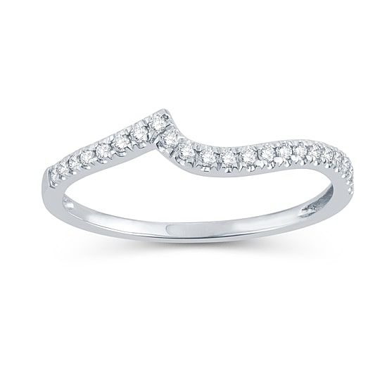 Womens 1/6 CT. T.W. Natural White Diamond 14K Gold Wedding Band
