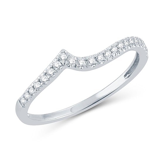 Womens 1/6 CT. T.W. Natural White Diamond 14K Gold Wedding Band