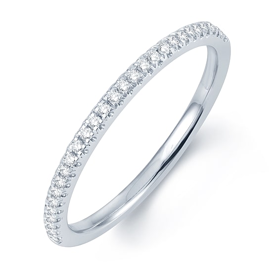 Womens 1/10 CT. T.W. Natural White Diamond 14K Gold Wedding Band