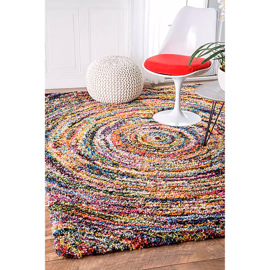 nuLoom Ardelle Swirl Shaggy Rug