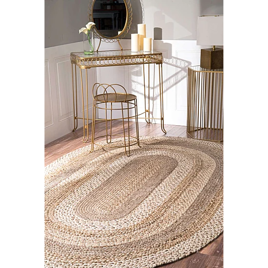 nuLoom Charlene Braided Border Jute Rug