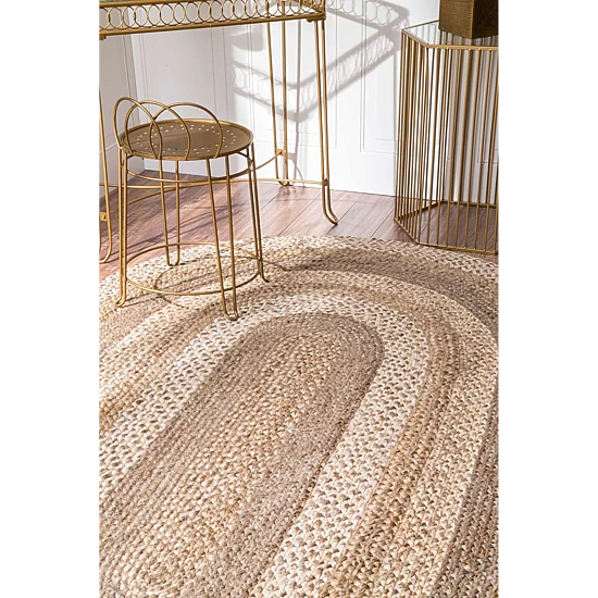 nuLoom Charlene Braided Border Jute Rug