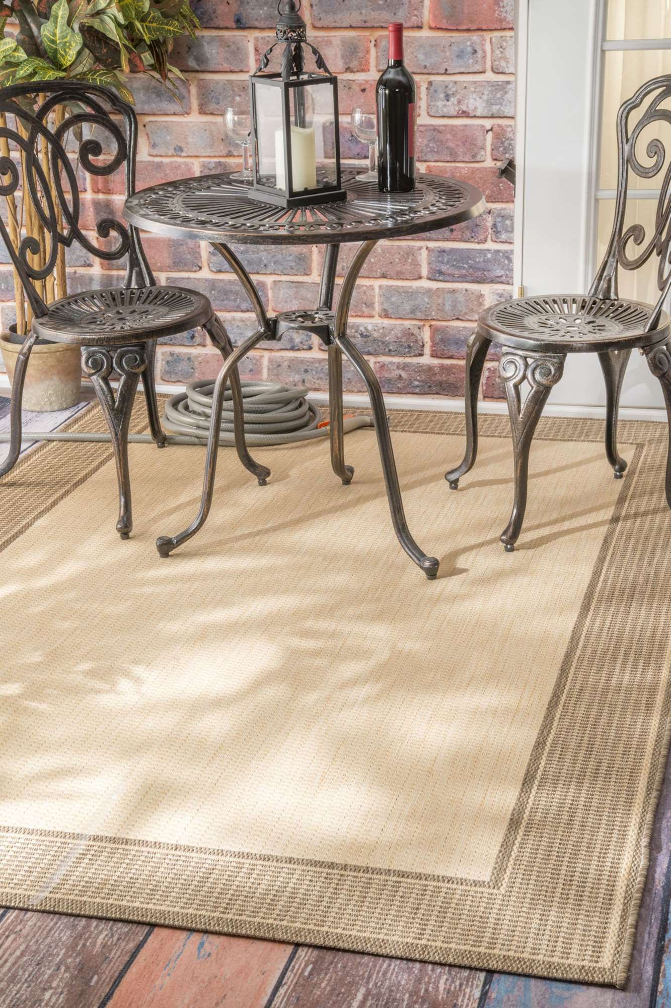 nuLoom Machine Made Outdoor Gris Rug