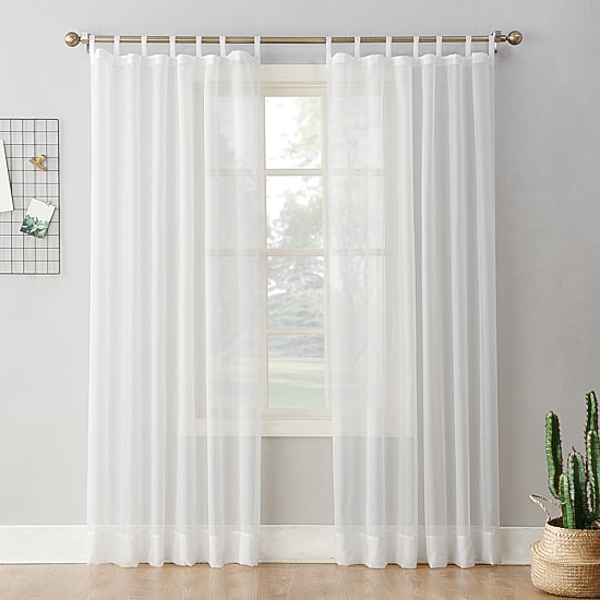 No 918 Emily Tab Top Sheer Single Curtain Panel