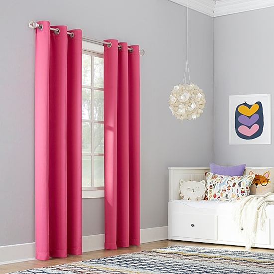 Sun Zero Riley Grommet Top Energy Saving Blackout Single Curtain Panel