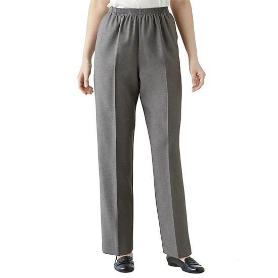 Alfred Dunner Classics Womens Straight Mid Rise Pull-On Pant