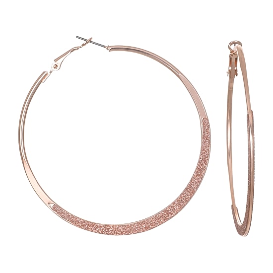 Bijoux Bar Delicates Womens 65mm Round Hoop Earrings