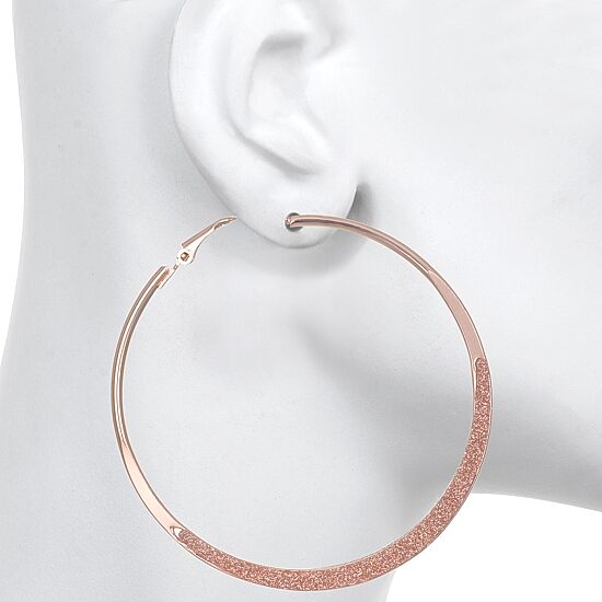 Bijoux Bar Delicates Womens 65mm Round Hoop Earrings
