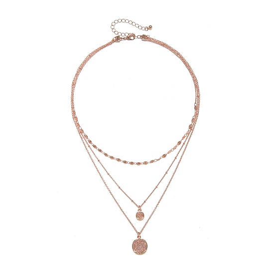 Bijoux Bar Delicates Rose Tone Womens 16 Inch Strand Necklace