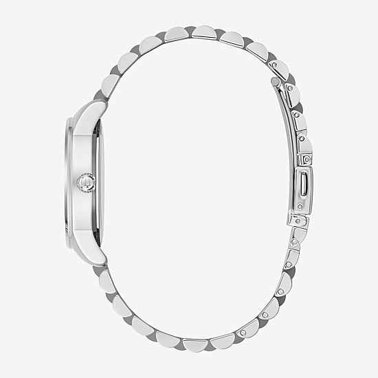 Bulova Classic Womens Crystal Accent Silver Tone Stainless Steel Bracelet Watch 96p226