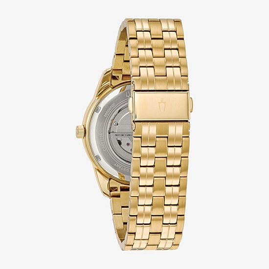 Bulova Classic Mens Automatic Gold Tone Stainless Steel Bracelet Watch 97a132