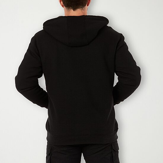 Smiths Workwear Sherpa Thermal Knit Mens Hooded Midweight Big and Tall Bomber Jacket