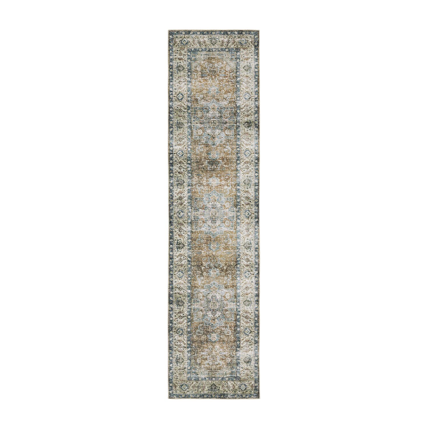 Covington Home Chelsea Vintage Center Medallion Washable 2'X8' Indoor Rectangular Runner