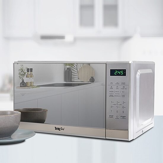 Total Chef Countertop Microwave Oven, 700W, 0.7 Cu Ft, Stainless Steel