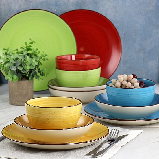 Elama Sebastian 12-pc. Stoneware Dinnerware Set