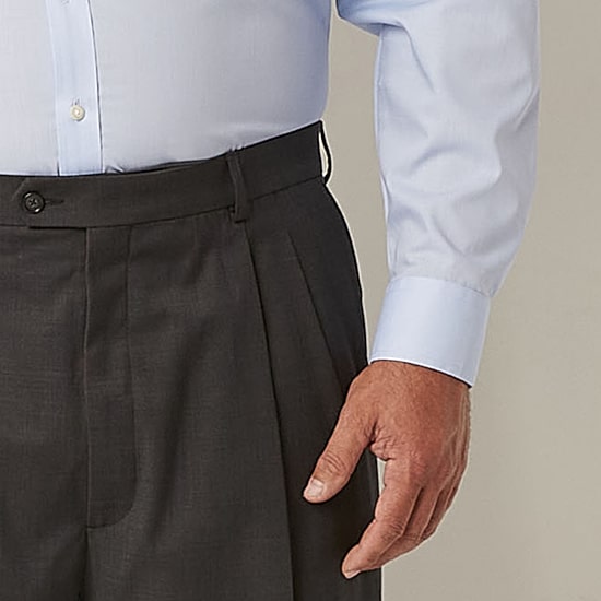 Stafford Coolmax All Season Ecomade Mens Classic Fit Pleated Front Suit Pant