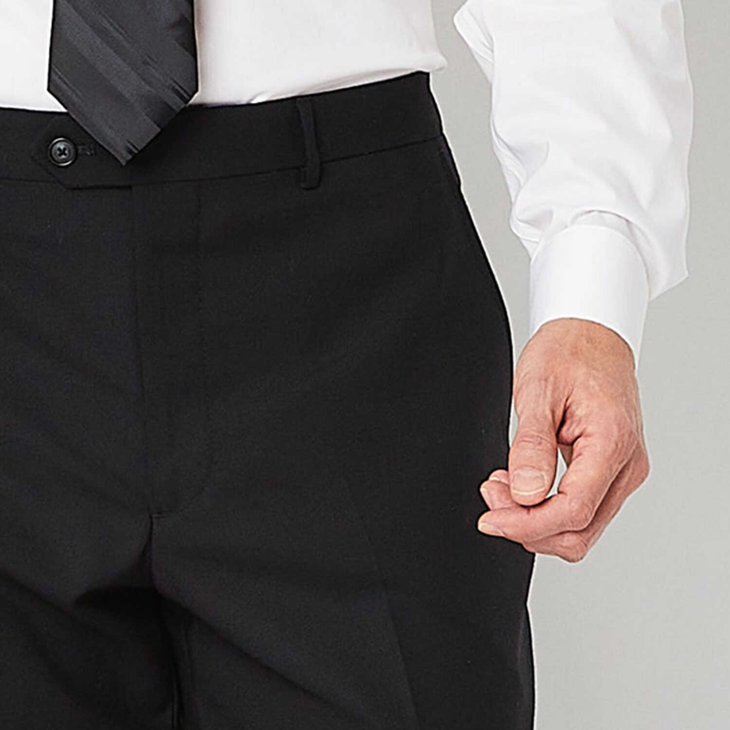 Stafford Signature Smart Wool Mens Stretch Fabric Classic Fit Flat Front Suit Pant