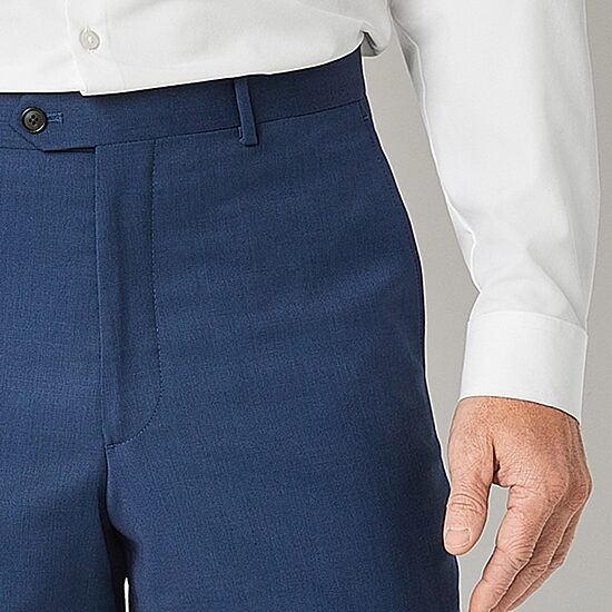 Stafford Coolmax All Season Ecomade Birdseye Signature Mens Stretch Fabric Classic Fit Flat Front Suit Pant
