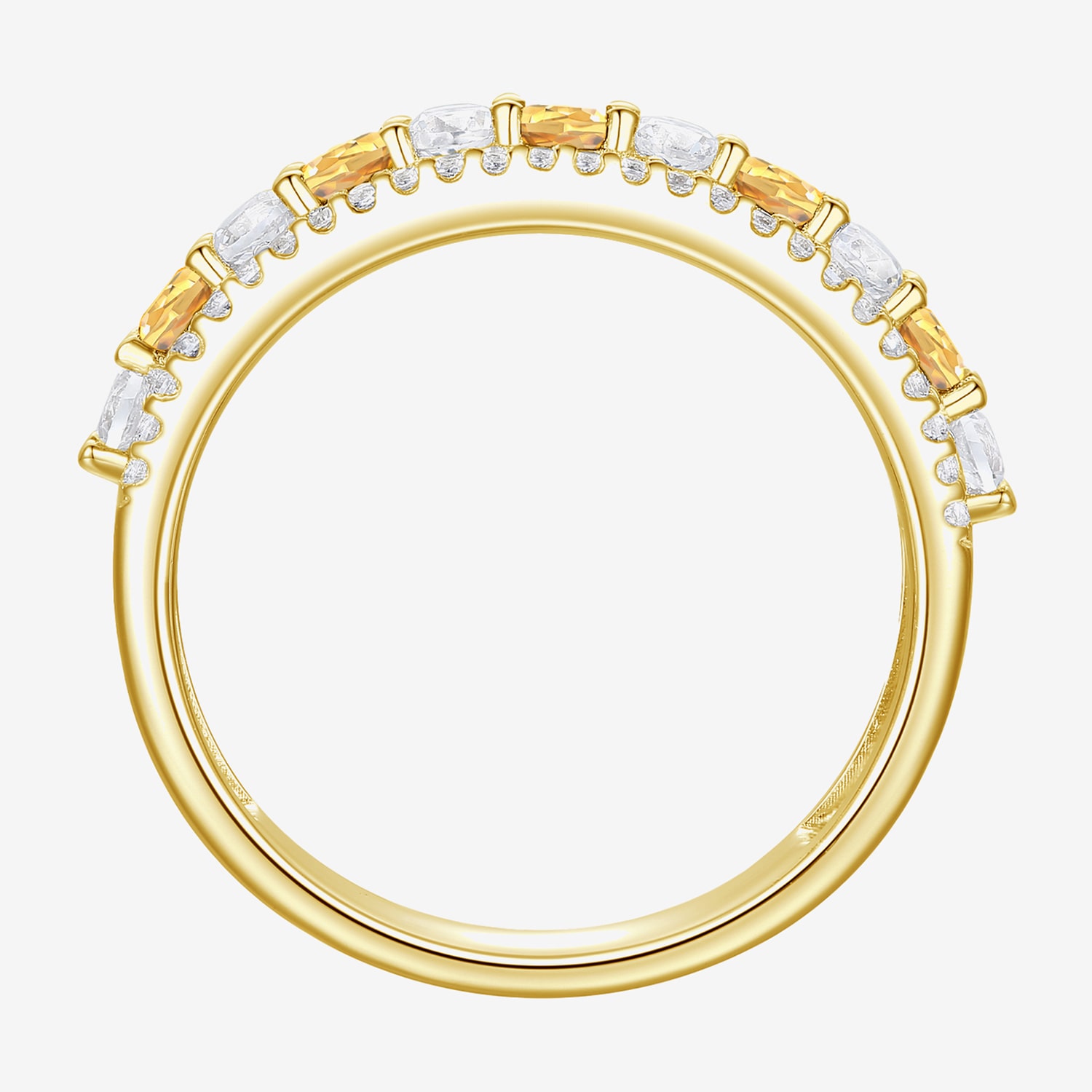 Womens Lab Created Gemstone 14K Gold Over Silver Stackable Rings