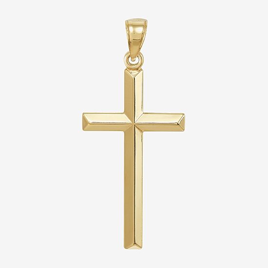Womens 14K Gold Cross Pendant