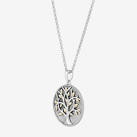 Forever Inspired Tree Of Life Womens Sterling Silver Round 18 Inch Pendant Necklace