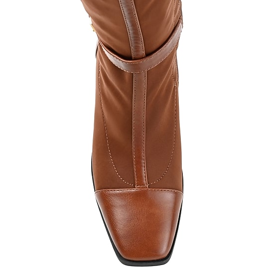 Journee Collection Womens Gaibree Stacked Heel Riding Boots