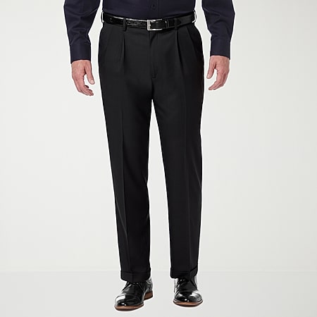 stafford travel sharkskin pleated dress pants classic stafford travel classic fit sharkskin pleated