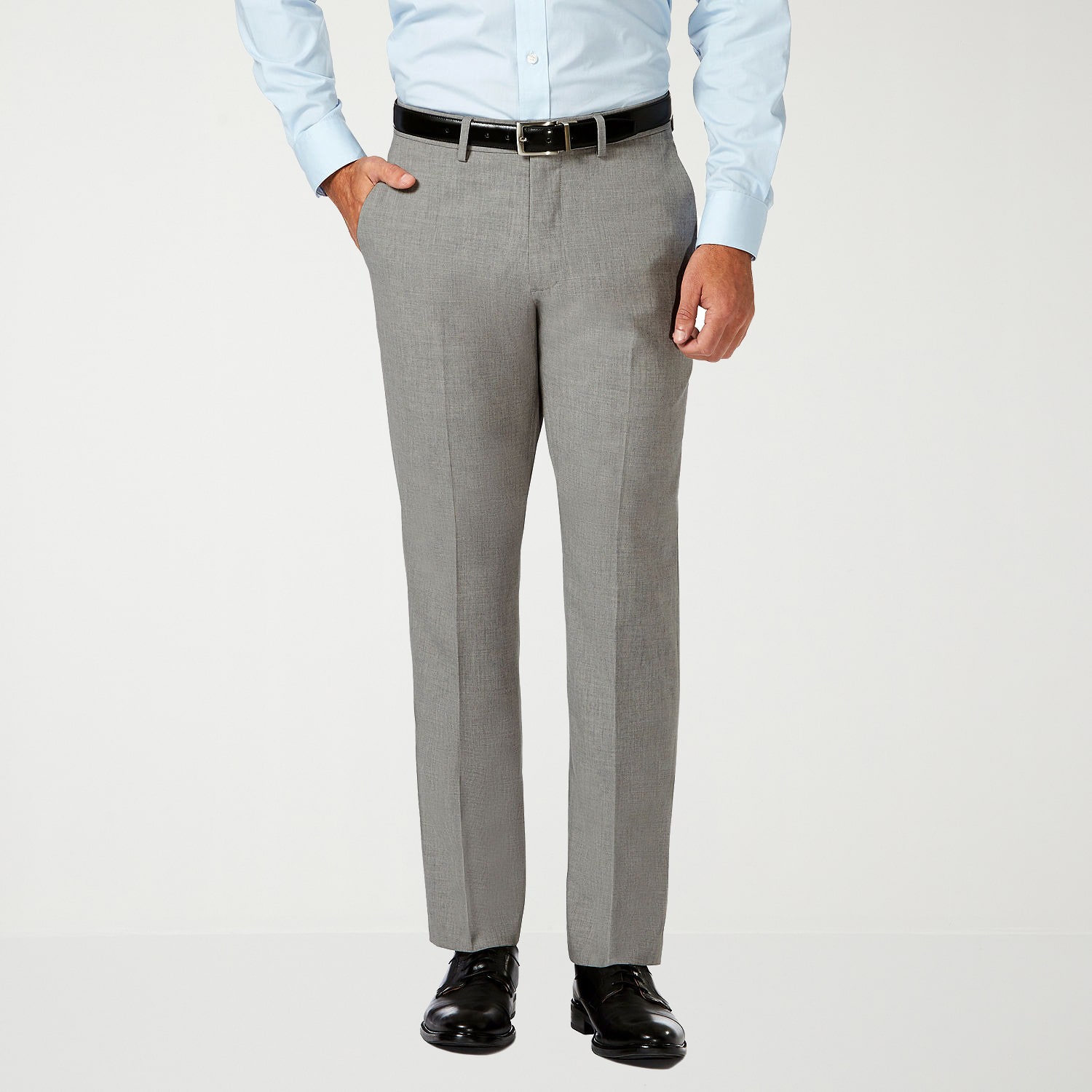 Haggar JMH Premium Stretch Mens Comfort Waistband Slim Fit Dress Flat Front Pant