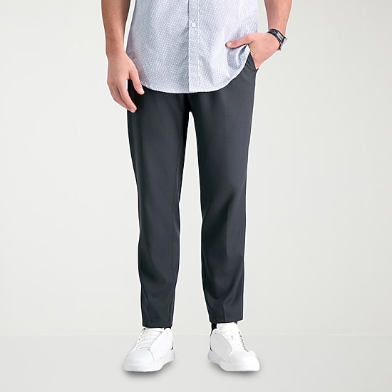 Haggar The Active Series Everyday Ultra Mens Comfort Waistband Slim Fit Flat Front Pant