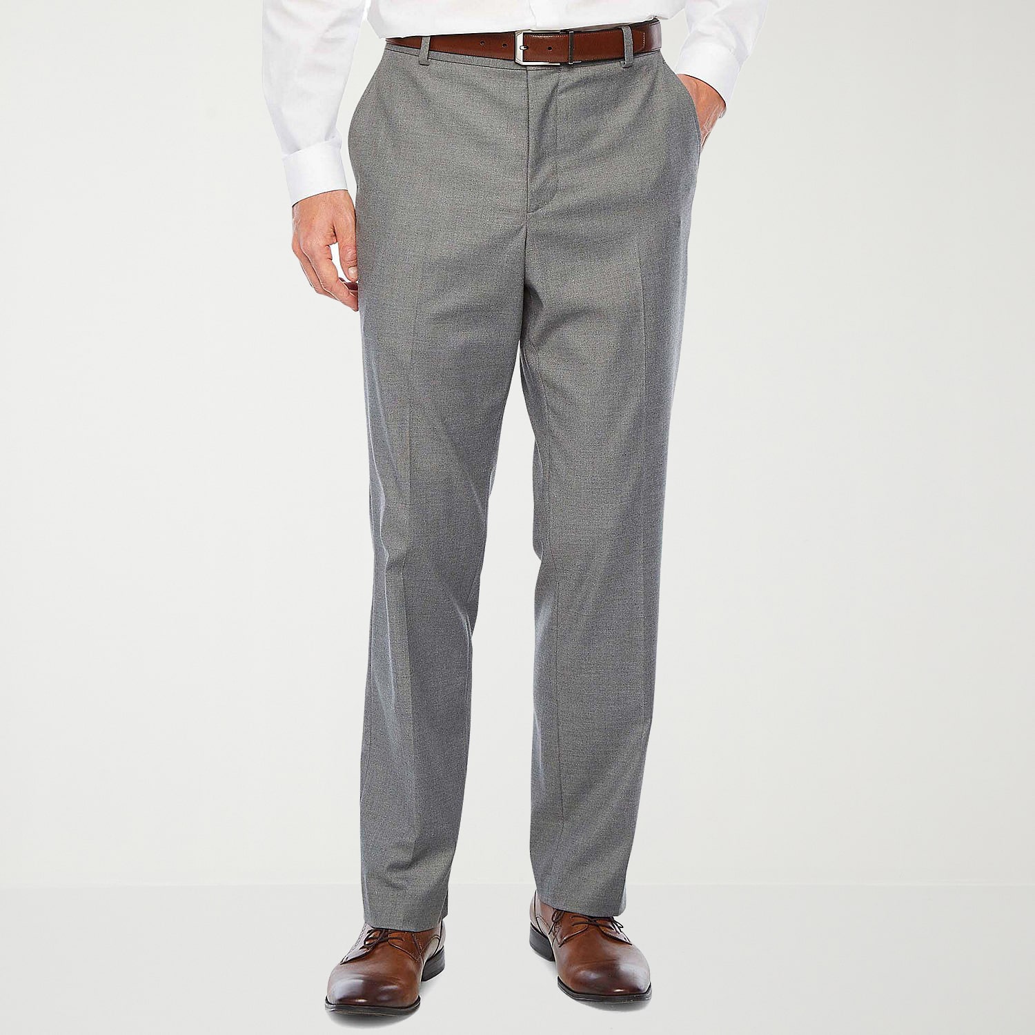 J. Ferrar Ultra Comfort Mens STRETCH FABRIC Slim Fit Flat Front Suit Pant