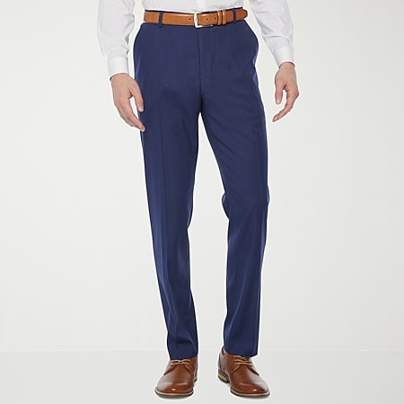 j ferrar slim fit dress pants J. Ferrar Ultra Comfort Men's Stretch Fabric Slim Fit Flat Front Suit Pant, 34 32, Blue | Gotta Have It Price | Easter Fashion
