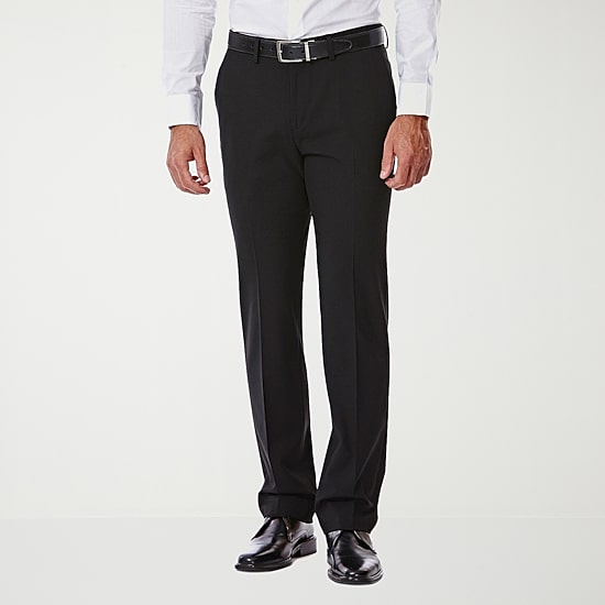 Haggar JMH 4 Way Stretch Mens Stretch Fabric Slim Fit Flat Front Suit Pant